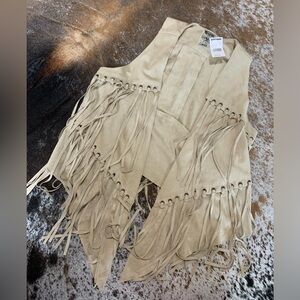 western fringe vest